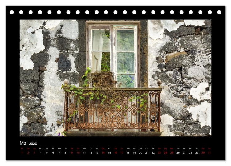 Produktbild: Morbider Charme - Vergessene Orte auf den Azoren - (Tischkalender 2026 DIN A5 quer), CALVENDO Monatskalender