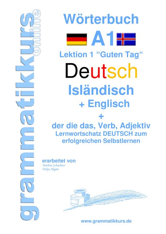 Produktbild: W&ouml;rterbuch Deutsch - Isl&auml;ndisch - Englisch Niveau A1