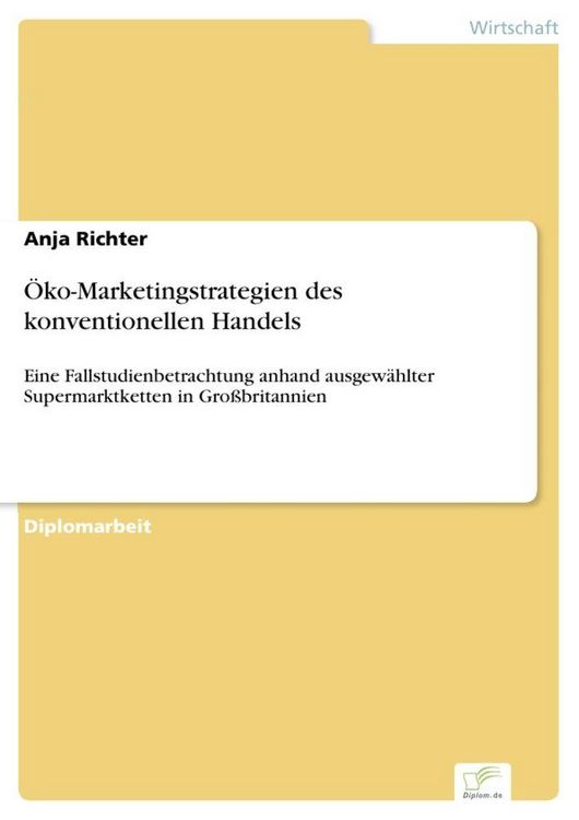 Produktbild: &Ouml;ko-Marketingstrategien des konventionellen Handels