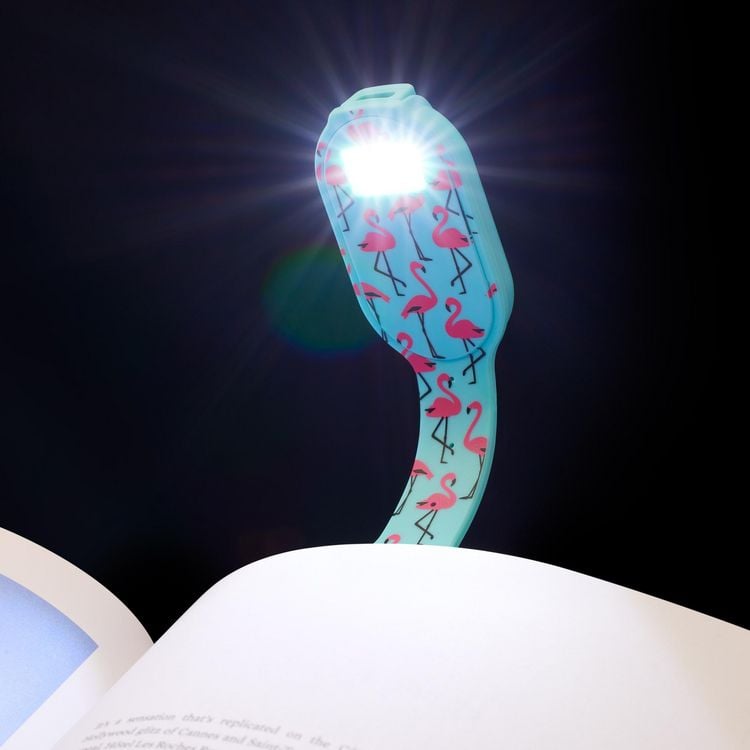 Produktbild: Flexilight RC (Flamingo) - wiederaufladbares Leselicht - 2 in 1 Leselampe & Lesezeichen - LED Leselicht - Geschenk für Leser, Buchliebhaber - Deutsche