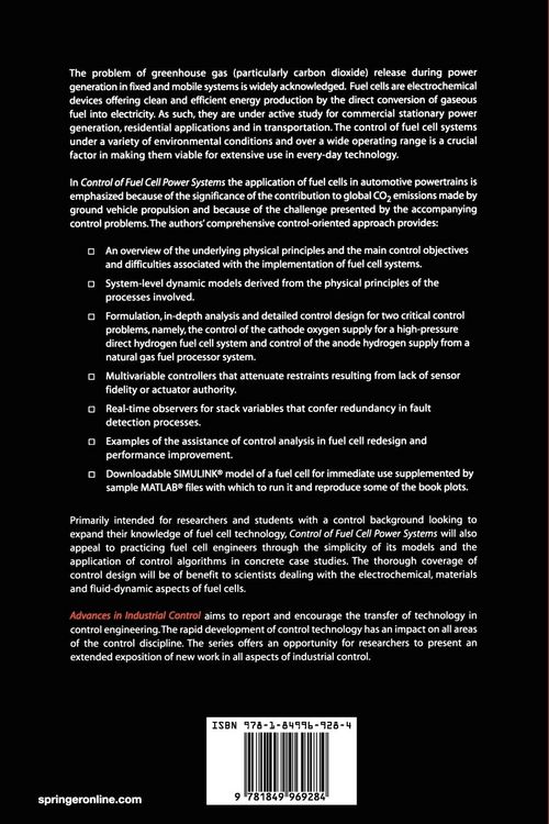 Produktbild: Control of Fuel Cell Power Systems