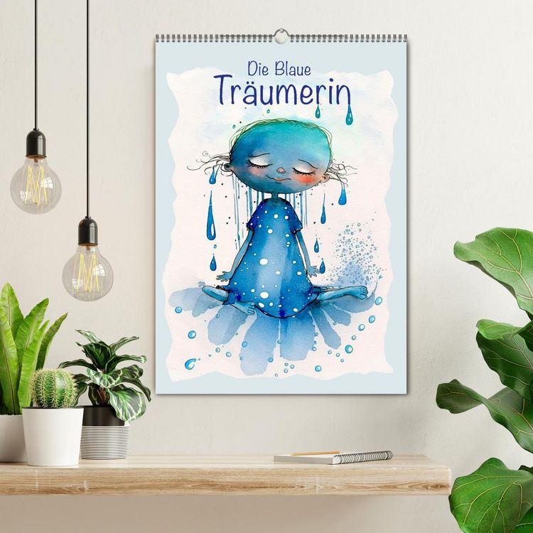 Produktbild: Die Blaue Tr&auml;umerin (Wandkalender 2026 DIN A2 hoch), CALVENDO Monatskalender