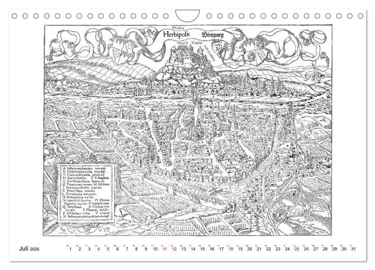 Produktbild: W&uuml;rzburg in alten Bildern (Wandkalender 2026 DIN A4 quer), CALVENDO Monatskalender
