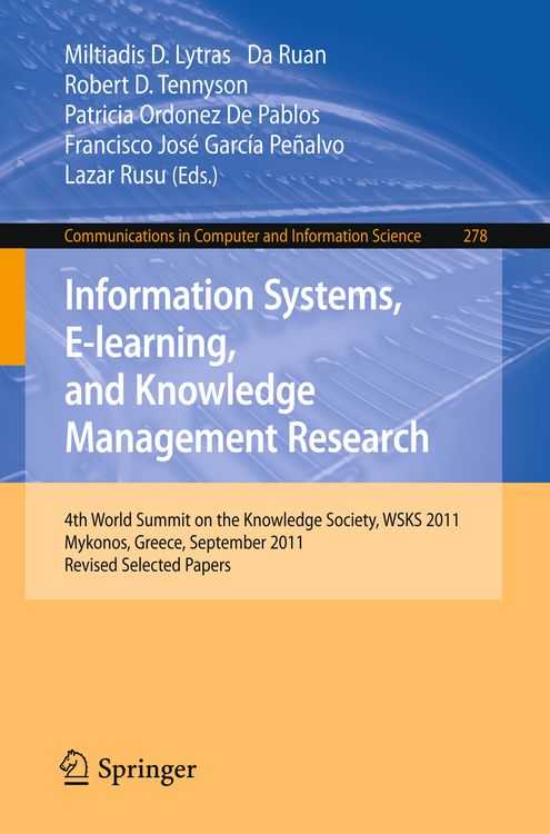 Produktbild: Information Systems, E-learning, and Knowledge Management Research