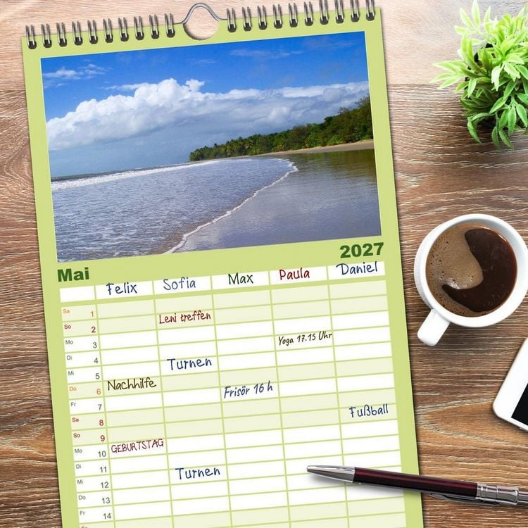 Produktbild: Familienplaner 2027 - Australien mit 5 Spalten (Wandkalender, 21 x 45 cm) CALVENDO
