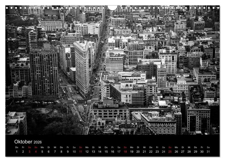 Produktbild: New York 2026 (Wandkalender 2026 DIN A3 quer), CALVENDO Monatskalender