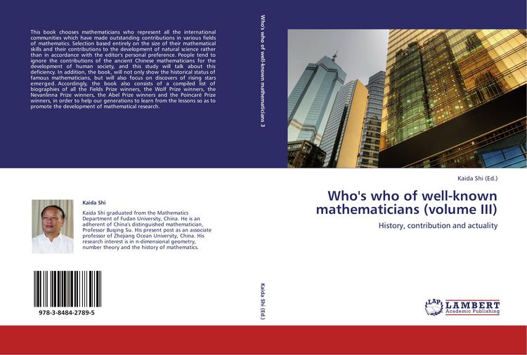 Produktbild: Who's who of well-known mathematicians (volume III)