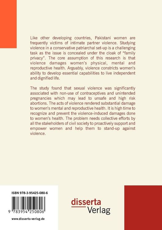 Produktbild: Intimate Partner Violence against Women and its Implications for Women's Health in Pakistan