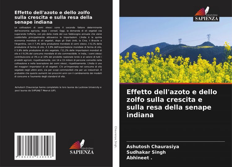 Produktbild: Effetto dell'azoto e dello zolfo sulla crescita e sulla resa della senape indiana