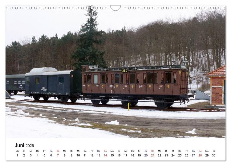 Produktbild: Eisenbahnen auf Usedom (Wandkalender 2026 DIN A3 quer), CALVENDO Monatskalender