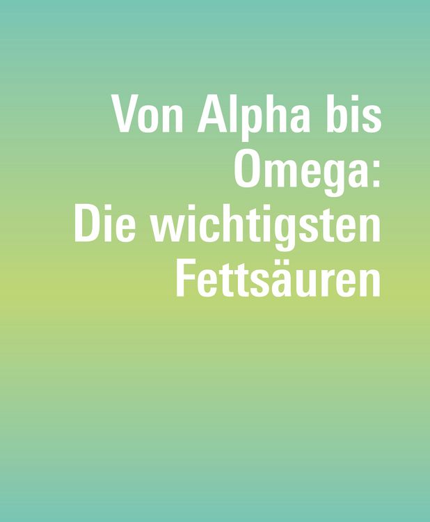 Produktbild: Fette und Fetts&auml;uren
