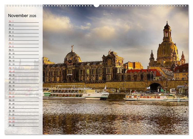 Produktbild: WUNDERVOLLES DRESDEN (Wandkalender 2026 DIN A2 quer), CALVENDO Monatskalender