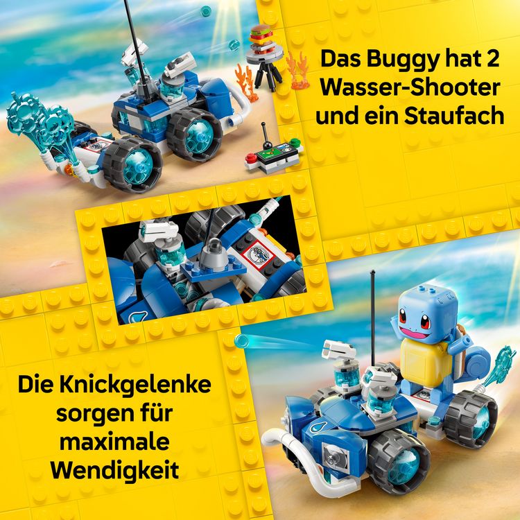 Produktbild: LEGO Pok&eacute;mon SMART Play: Trainer-Buggyabenteuer mit Schiggy kompatibles Set 72156