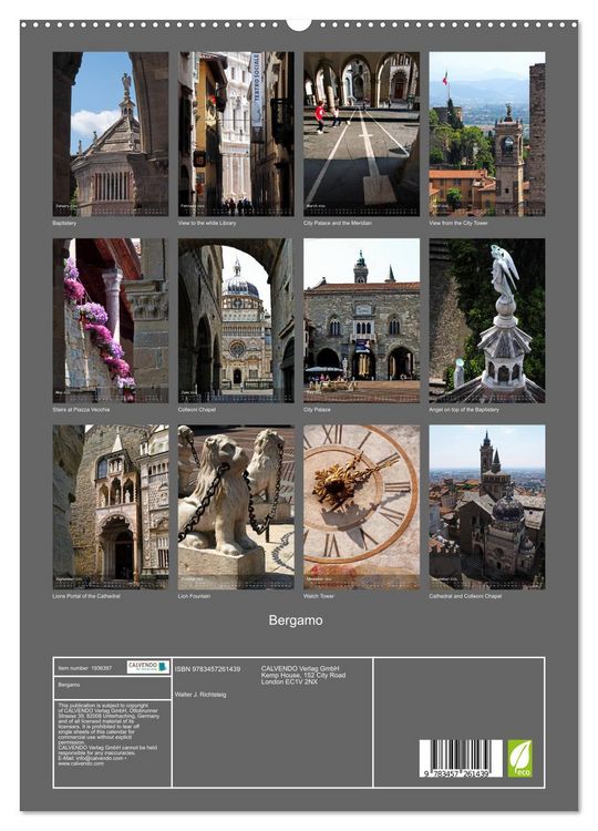 Produktbild: Bergamo (High Quality Premium Wall Calendar 2026 DIN A2 portrait),CALVENDO 12 Month Wall Calendar