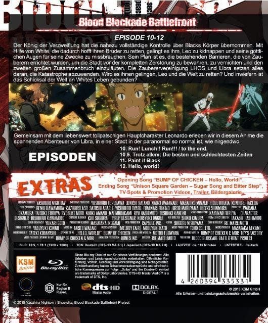 Produktbild: Blood Blockade Battlefront Volume 3 (Episode 10-12)