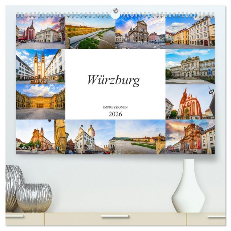 Produktbild: W&uuml;rzburg Impressionen (hochwertiger Premium Wandkalender 2026 DIN A2 quer), Kunstdruck in Hochglanz