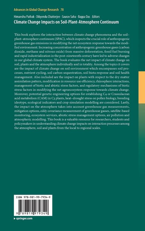 Produktbild: Climate Change Impacts on Soil-Plant-Atmosphere Continuum