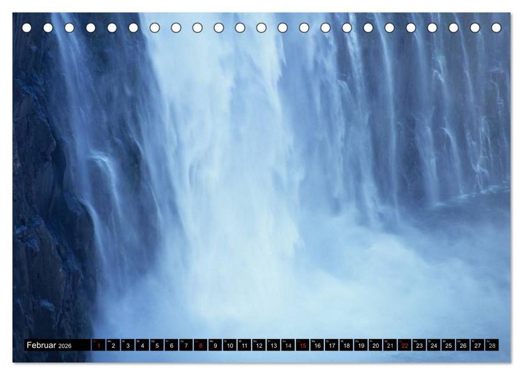 Produktbild: Victoria Wasserf&auml;lle, Mosi-oa-Tunya der "Donnernde Rauch" (Tischkalender 2026 DIN A5 quer), CALVENDO Monatskalender