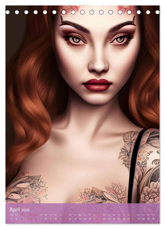 Produktbild: Inked Visions (Desk Calendar 2026 DIN A5 portrait), CALVENDO 12 Month DeskCalendar