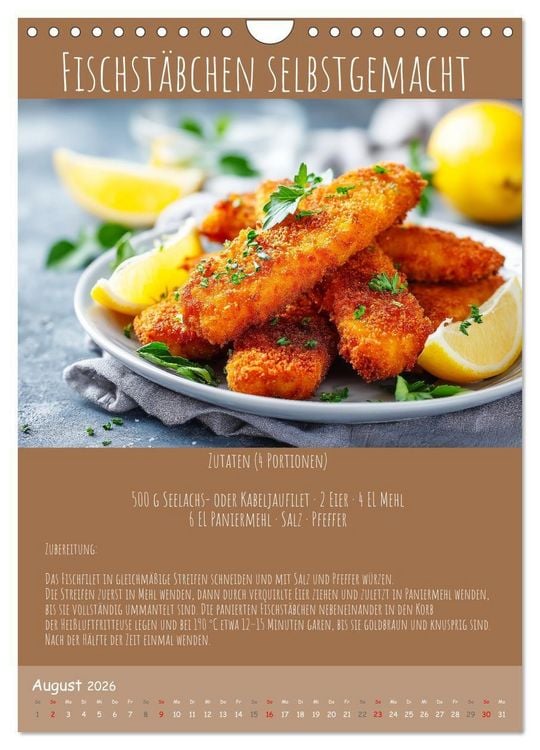Produktbild: REZEPTE - Kochen in der Hei&szlig;luftfritteuse (Wandkalender 2026 DIN A4 hoch), CALVENDO Monatskalender