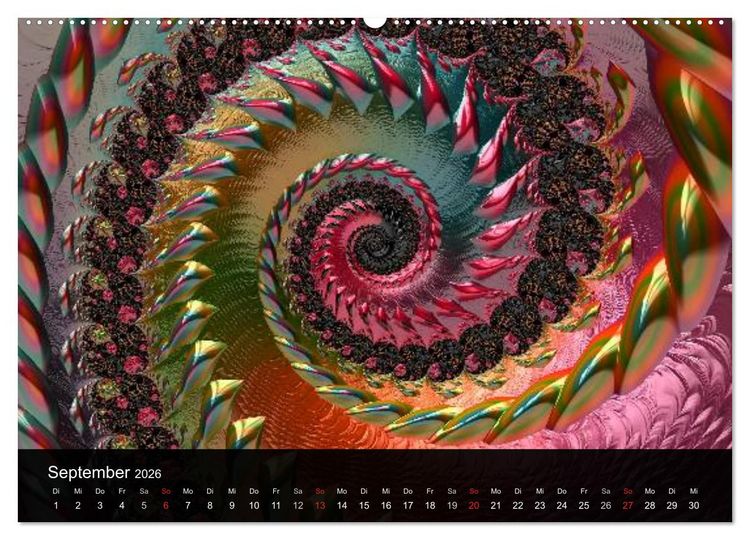 Produktbild: Fraktale Sch&ouml;nheit 2026 (hochwertiger Premium Wandkalender 2026 DIN A2 quer), Kunstdruck in Hochglanz