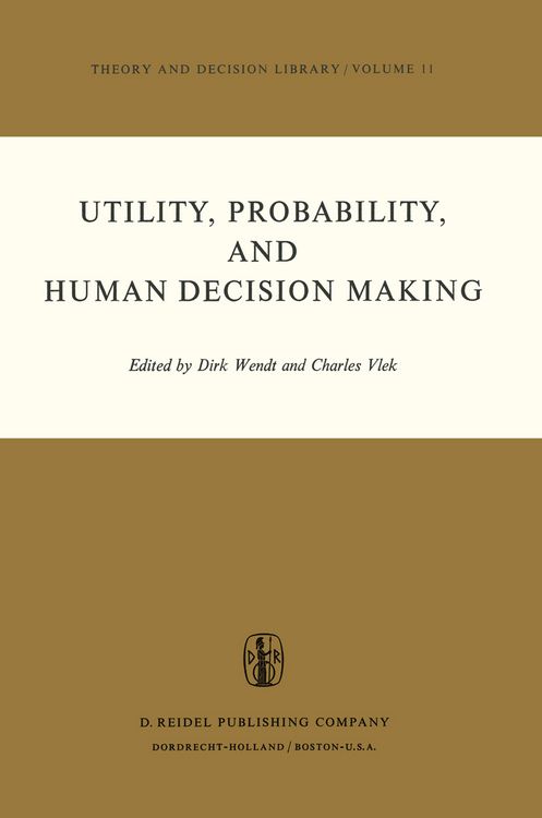 Produktbild: Utility, Probability, and Human Decision Making