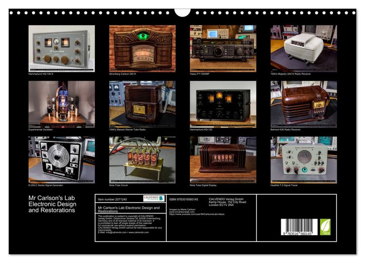 Produktbild: Mr Carlson's Lab Electronic Design and Restorations (Wall Calendar 2026 DIN A3 landscape), CALVENDO 12 Month Wall Calendar