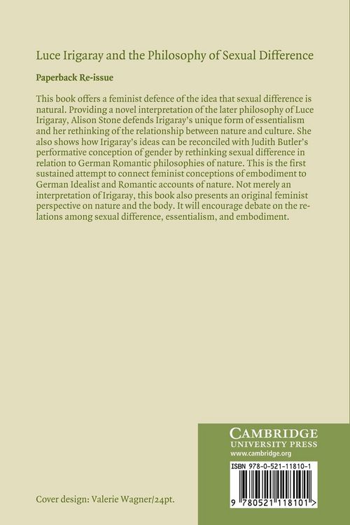Produktbild: Luce Irigaray and the Philosophy of Sexual Difference