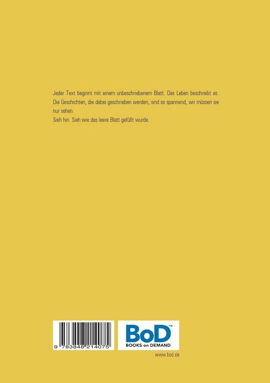 Produktbild: Ein unbeschriebenes Blatt