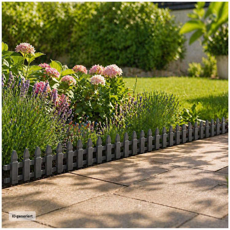 Produktbild: HTI-Living HTI-Living Beeteinfassung L&auml;nge 360 cm Zaun Grau