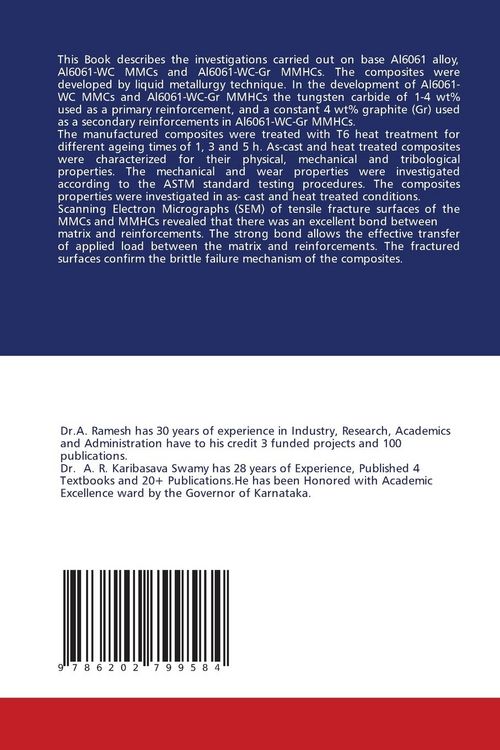 Produktbild: Al6061-Graphite-Tungsten Carbide Hybrid Composites