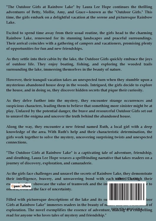 Produktbild: The Outdoor Girls at Rainbow Lake