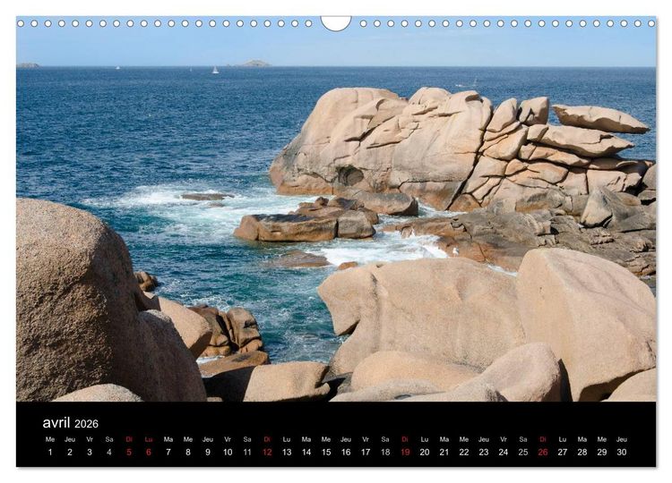 Produktbild: Balade en C&ocirc;tes d'Armor (Calendrier mural 2026 DIN A3 vertical), CALVENDO calendrier mensuel