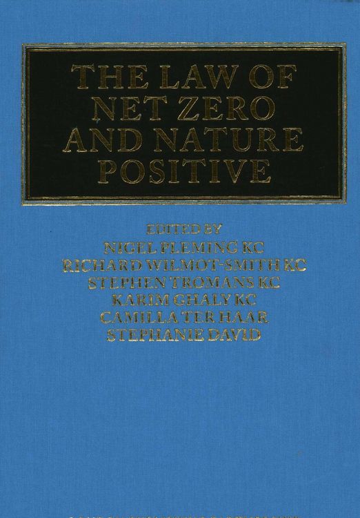 Produktbild: The Law of Net Zero and Nature Positive