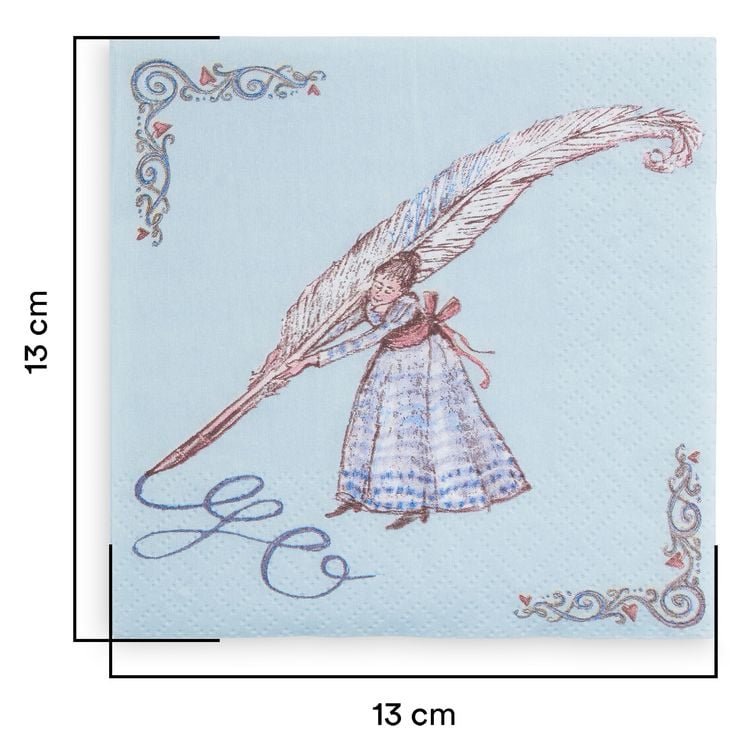 Produktbild: Serviette Herzenspost, 25x25cm