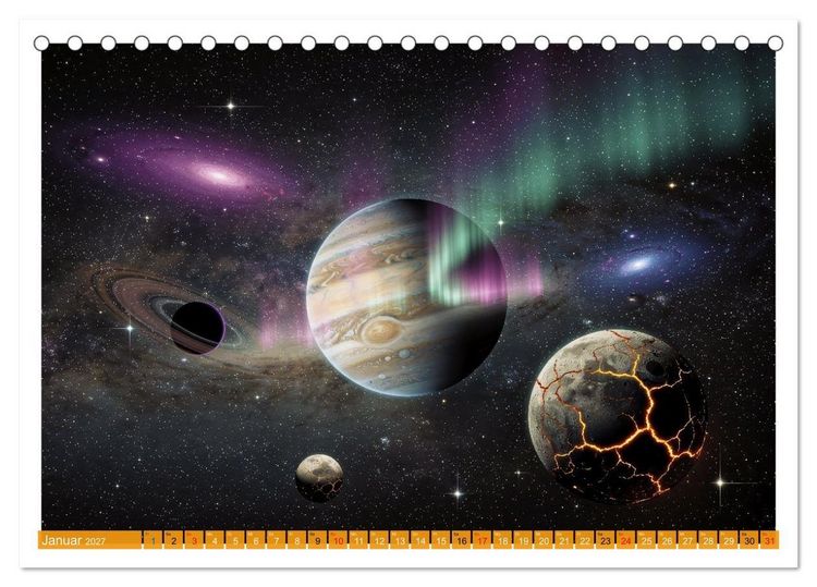 Produktbild: Kosmische Anomalien (Tischkalender 2027 DIN A5 quer), CALVENDO Monatskalender