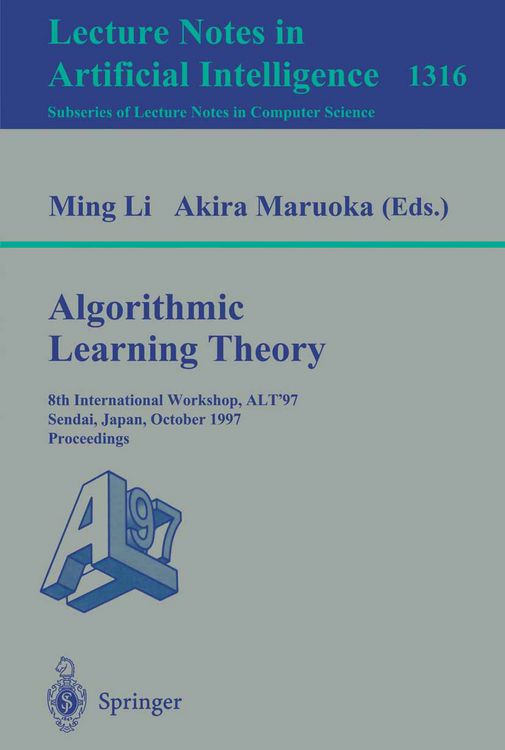 Produktbild: Algorithmic Learning Theory
