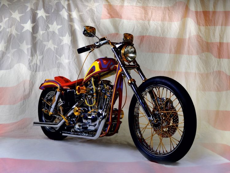 Produktbild: CALVENDO Puzzle Harley Classic Chopper 1000 Teile Lege-Gr&ouml;&szlig;e 64 x 48 cm Foto-Puzzle Bild von Ingo Laue