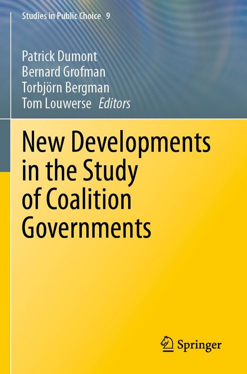 Produktbild: New Developments in the Study of Coalition Governments