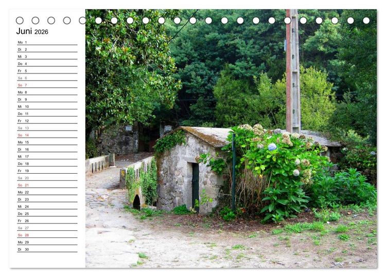 Produktbild: Jakobsweg - Camino Portugues (Tischkalender 2026 DIN A5 quer), CALVENDO Monatskalender