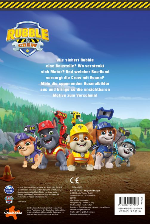 Produktbild: Rubble & Crew: Magischer Malspa&szlig; - Entdecke verborgene Motive!