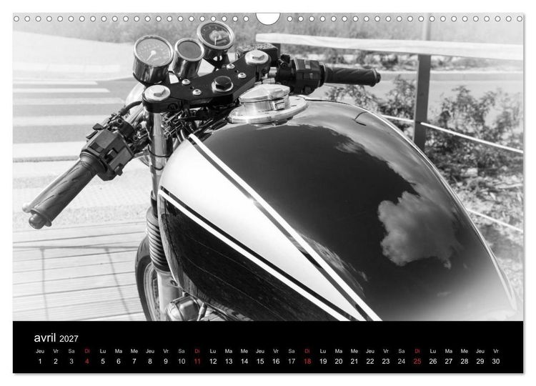 Produktbild: Une moto de caract&egrave;re (Calendrier mural 2027 DIN A3 vertical), CALVENDO calendrier mensuel