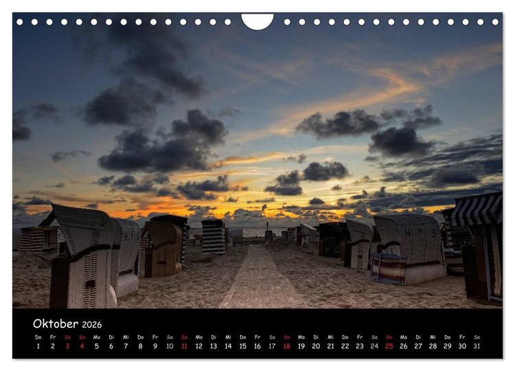 Produktbild: Strandimpressionen von der Nordsee (Wandkalender 2026 DIN A4 quer), CALVENDO Monatskalender