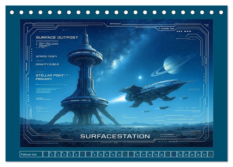 Produktbild: Intelligente Alientechnik (Tischkalender 2026 DIN A5 quer), CALVENDO Monatskalender