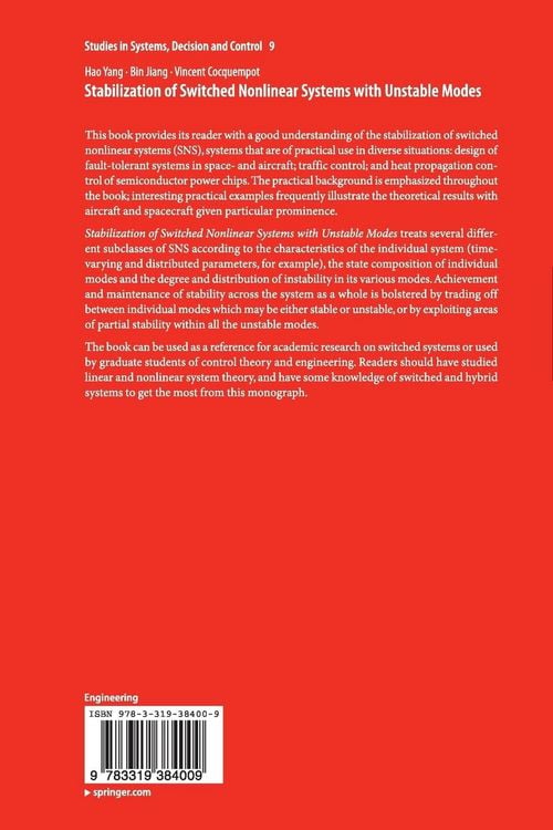 Produktbild: Stabilization of Switched Nonlinear Systems with Unstable Modes