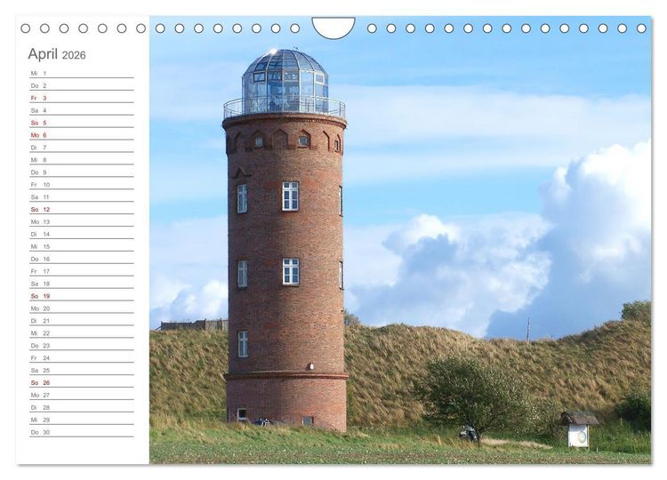 Produktbild: Fehmarn, R&uuml;gen und Usedom - Impressionen von den drei gro&szlig;en Ostseeinseln (Wandkalender 2026 DIN A4 quer), CALVENDO Monatskalender