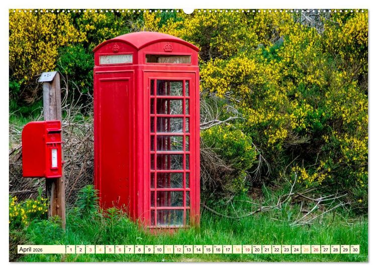 Produktbild: Die bekannteste Telefonzelle der Welt - Telephone Booth (hochwertiger Premium Wandkalender 2026 DIN A2 quer), Kunstdruck in Hochglanz