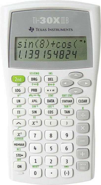 Produktbild: TEXAS INSTRUMENTS Schulrechner TI-30X II, Batteriebetrieb (CR2025)