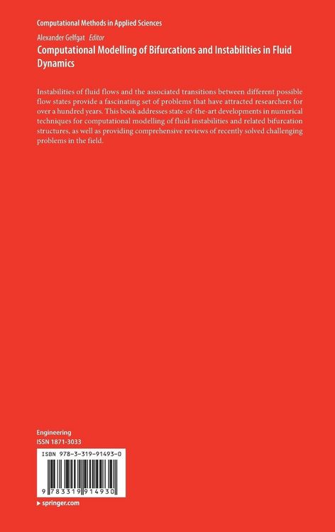 Produktbild: Computational Modelling of Bifurcations and Instabilities in Fluid Dynamics