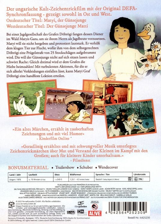 Produktbild: Matyi, der Gänsejunge (Der Gänsejunge Matti) (DEFA Filmjuwelen)